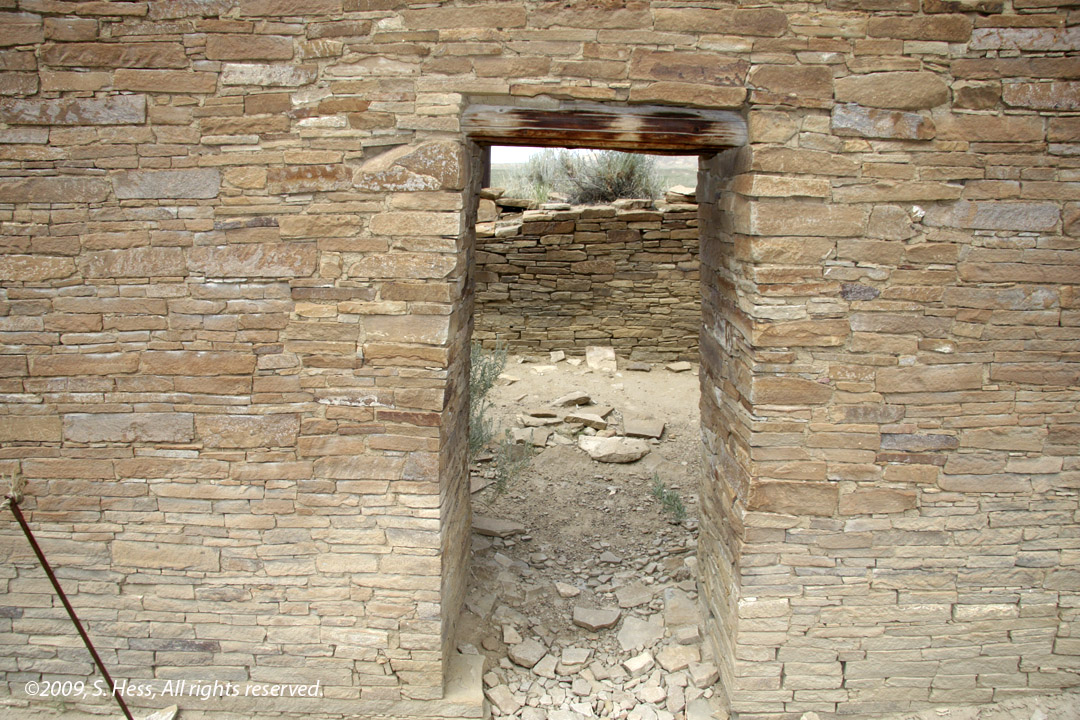 Detail of a door  and surrounding masonary